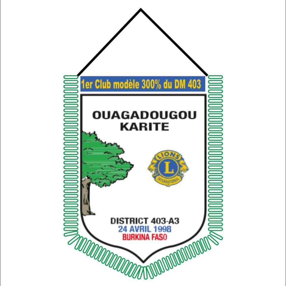 Fanion Lions Club Ouaga Karité